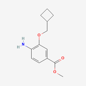 molecular formula C13H17NO3 B7940630 Methyl 4-amino-3-(cyclobutylmethoxy)benzoate 