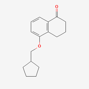 molecular formula C16H20O2 B7940666 5-(Cyclopentylmethoxy)-1,2,3,4-tetrahydronaphthalen-1-one 