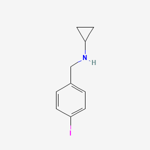 molecular formula C10H12IN B7940688 N-[(4-iodophenyl)methyl]cyclopropanamine 