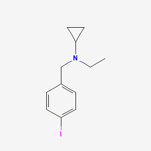molecular formula C12H16IN B7940699 N-ethyl-N-[(4-iodophenyl)methyl]cyclopropanamine 