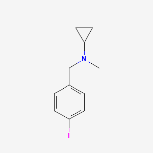 molecular formula C11H14IN B7940707 N-[(4-iodophenyl)methyl]-N-methylcyclopropanamine 