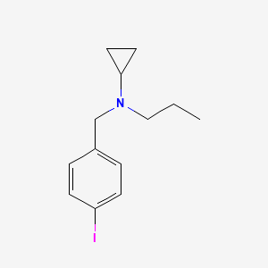 molecular formula C13H18IN B7940710 N-[(4-iodophenyl)methyl]-N-propylcyclopropanamine 
