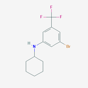molecular formula C13H15BrF3N B7940746 (3-Bromo-5-trifluoromethylphenyl)-cyclohexylamine 
