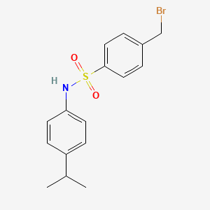 molecular formula C16H18BrNO2S B7940768 4-(bromomethyl)-N-(4-propan-2-ylphenyl)benzenesulfonamide 