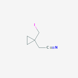 molecular formula C6H8IN B7940772 (1-Iodomethyl-cyclopropyl)-acetonitrile 