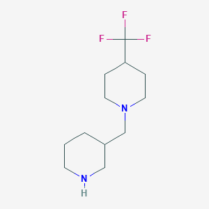 molecular formula C12H21F3N2 B7940802 1-(Piperidin-3-ylmethyl)-4-(trifluoromethyl)piperidine 