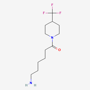 molecular formula C12H21F3N2O B7940807 6-Amino-1-(4-(trifluoromethyl)piperidin-1-yl)hexan-1-one 