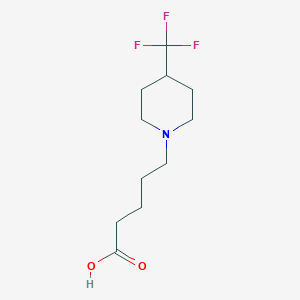 molecular formula C11H18F3NO2 B7940828 5-(4-(Trifluoromethyl)piperidin-1-yl)pentanoic acid 