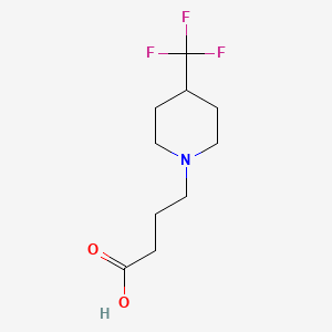 molecular formula C10H16F3NO2 B7940830 4-(4-(Trifluoromethyl)piperidin-1-yl)butanoic acid 