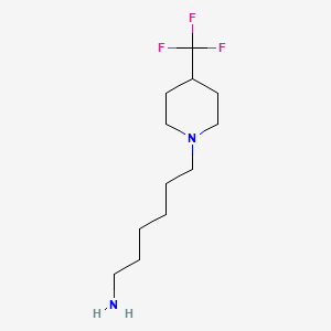 molecular formula C12H23F3N2 B7940836 6-(4-(Trifluoromethyl)piperidin-1-yl)hexan-1-amine 