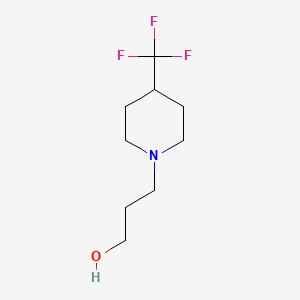 molecular formula C9H16F3NO B7940839 3-(4-(Trifluoromethyl)piperidin-1-yl)propan-1-ol 