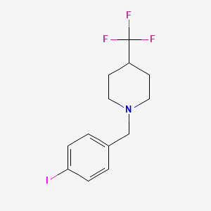 molecular formula C13H15F3IN B7940842 1-(4-Iodobenzyl)-4-(trifluoromethyl)piperidine 