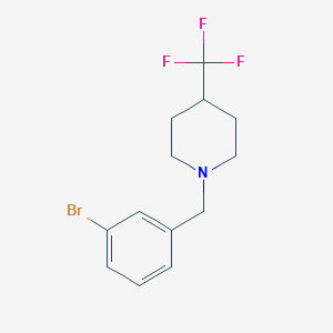 molecular formula C13H15BrF3N B7940846 1-(3-Bromobenzyl)-4-(trifluoromethyl)piperidine 