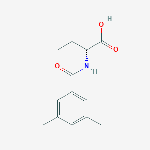 molecular formula C14H19NO3 B7940859 (2R)-2-[(3,5-dimethylphenyl)formamido]-3-methylbutanoic acid 