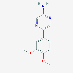 molecular formula C12H13N3O2 B7940889 5-(3,4-Dimethoxyphenyl)pyrazin-2-amine 