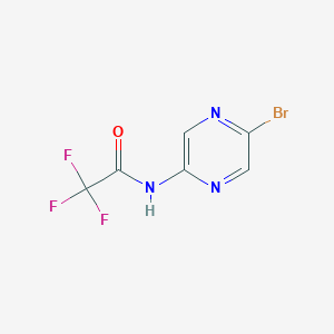 molecular formula C6H3BrF3N3O B7940912 N-(5-bromopyrazin-2-yl)-2,2,2-trifluoroacetamide 