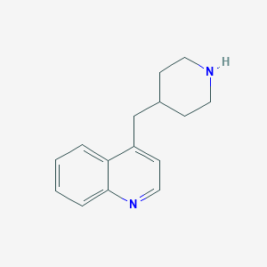 molecular formula C15H18N2 B7940943 4-[(Piperidin-4-yl)methyl]quinoline 
