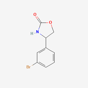 molecular formula C9H8BrNO2 B7940944 4-(3-Bromophenyl)-1,3-oxazolidin-2-one 