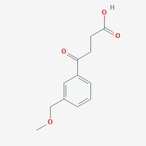 molecular formula C12H14O4 B7940948 4-[3-(Methoxymethyl)phenyl]-4-oxobutanoic acid 