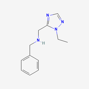 molecular formula C12H16N4 B7940979 benzyl[(1-ethyl-1H-1,2,4-triazol-5-yl)methyl]amine 