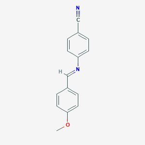 molecular formula C15H12N2O B079410 4-[(4-甲氧基亚苄基)氨基]苯甲腈 CAS No. 13036-19-6