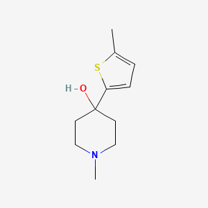 molecular formula C11H17NOS B7941008 1-Methyl-4-(5-methylthiophen-2-yl)piperidin-4-ol 