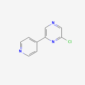 molecular formula C9H6ClN3 B7941053 2-Chloro-6-(pyridin-4-yl)pyrazine 