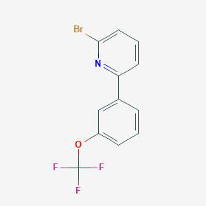 molecular formula C12H7BrF3NO B7941070 2-Bromo-6-(3-(trifluoromethoxy)phenyl)pyridine 
