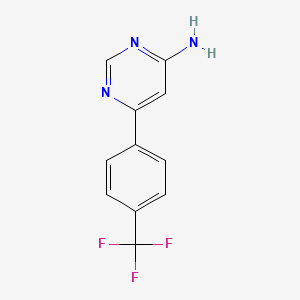 molecular formula C11H8F3N3 B7941076 6-(4-(Trifluoromethyl)phenyl)pyrimidin-4-amine 