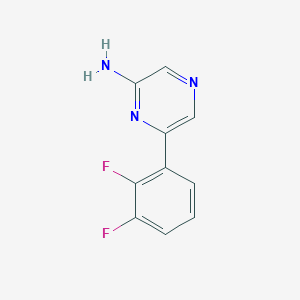 molecular formula C10H7F2N3 B7941091 6-(2,3-Difluorophenyl)pyrazin-2-amine 