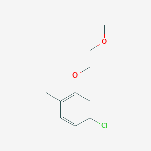 molecular formula C10H13ClO2 B7941120 4-Chloro-2-(2-methoxyethoxy)-1-methylbenzene 