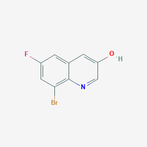molecular formula C9H5BrFNO B7941123 8-Bromo-6-fluoroquinolin-3-ol 