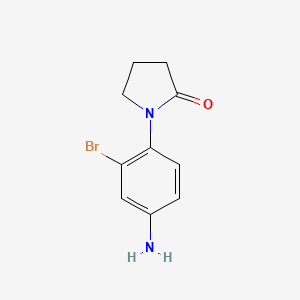 molecular formula C10H11BrN2O B7941143 1-(4-Amino-2-bromophenyl)pyrrolidin-2-one 