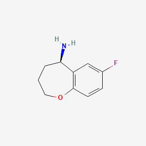 molecular formula C10H12FNO B7941166 (R)-7-Fluoro-2,3,4,5-tetrahydrobenzo[b]oxepin-5-amine 
