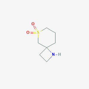 molecular formula C7H13NO2S B7941195 6Lambda6-thia-1-azaspiro[3.5]nonane-6,6-dione 