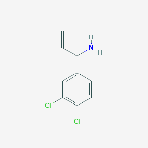 molecular formula C9H9Cl2N B7941219 1-(3,4-Dichlorophenyl)prop-2-en-1-amine 