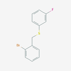 molecular formula C13H10BrFS B7941266 (2-Bromobenzyl)(3-fluorophenyl)sulfane 