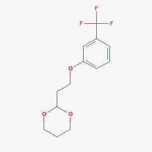 molecular formula C13H15F3O3 B7941294 3-[2-(1,3-Dioxan-2-yl)ethoxy]benzotrifluoride 
