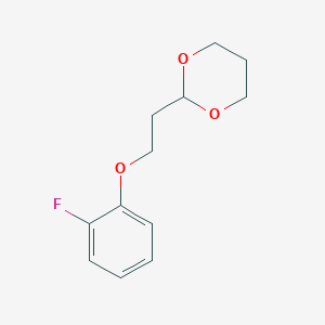 molecular formula C12H15FO3 B7941300 2-[2-(2-Fluoro-phenoxy)ethyl]-1,3-dioxane 
