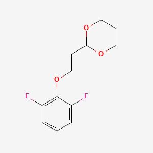 molecular formula C12H14F2O3 B7941308 2-[2-(2,6-Difluoro-phenoxy)ethyl]-1,3-dioxane 