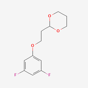 molecular formula C12H14F2O3 B7941316 2-[2-(3,5-Difluoro-phenoxy)ethyl]-1,3-dioxane 