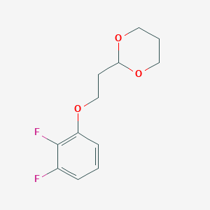 molecular formula C12H14F2O3 B7941319 2-[2-(2,3-Difluoro-phenoxy)ethyl]-1,3-dioxane 