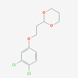 molecular formula C12H14Cl2O3 B7941363 2-[2-(3,4-Dichloro-phenoxy)ethyl]-1,3-dioxane 