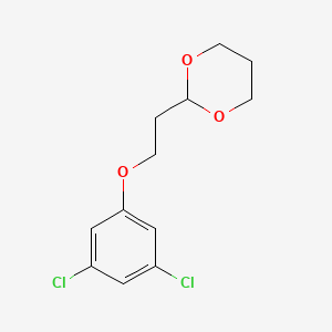 molecular formula C12H14Cl2O3 B7941366 2-[2-(3,5-Dichloro-phenoxy)ethyl]-1,3-dioxane 
