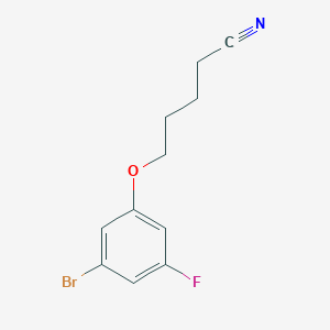 molecular formula C11H11BrFNO B7941389 5-(3-Bromo-5-fluoro-phenoxy)pentanenitrile 