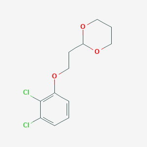 molecular formula C12H14Cl2O3 B7941400 2-[2-(2,3-Dichloro-phenoxy)ethyl]-1,3-dioxane 