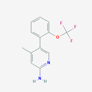 molecular formula C13H11F3N2O B7941482 4-Methyl-5-(2-(trifluoromethoxy)phenyl)pyridin-2-amine 