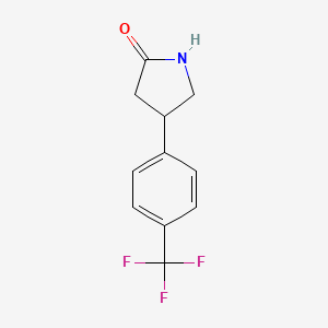 molecular formula C11H10F3NO B7941491 4-(4-(Trifluoromethyl)phenyl)pyrrolidin-2-one 