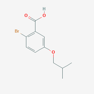 molecular formula C11H13BrO3 B7941497 2-Bromo-5-(2-methylpropoxy)benzoic acid 