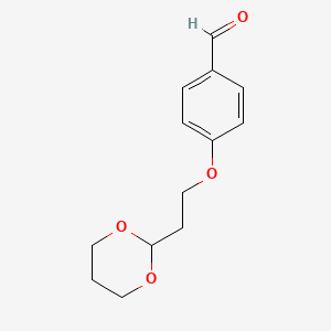 molecular formula C13H16O4 B7941506 4-[2-(1,3-Dioxan-2-yl)ethoxy]benzaldehyde CAS No. 188884-61-9
